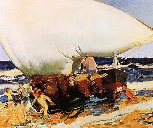 Peinture à l'huile Sorolla Vache de Valence faite main par des peintres académiques
