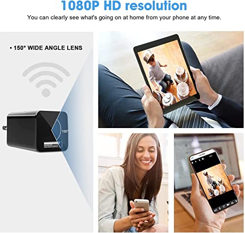 Hidden Camera Charger Spy Camera Hidden Cameras Hd 1080P Wireless Mini Spy Camera With Wifi Night Vision And Motion Detection Small Camera For Home Security Nanny Cam #TOP1