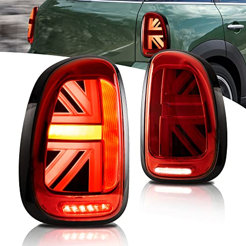 VLAND Union Jack Feux Arrière LED pour Mini Countryman R60 Cooper SD/D ALL4/JCW ALL4/One/WRC 2010-2016, avec clignotants séquentiel, avec effet dynamique,...
