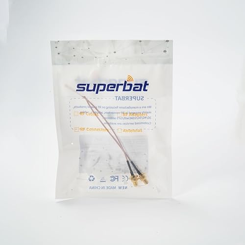 Miniatura 3 de Superbat Cable coaxial de baja pérdida de 6 pulgadas U.flIPEX Mini PCI a SMA hembra para enrutadores inalámbricos, mini tarjetas PCI, extensión de