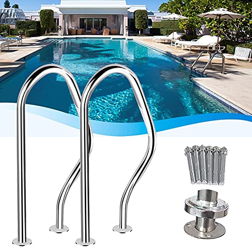 Barandilla para piscina de acero inoxidable plata miniatura 6