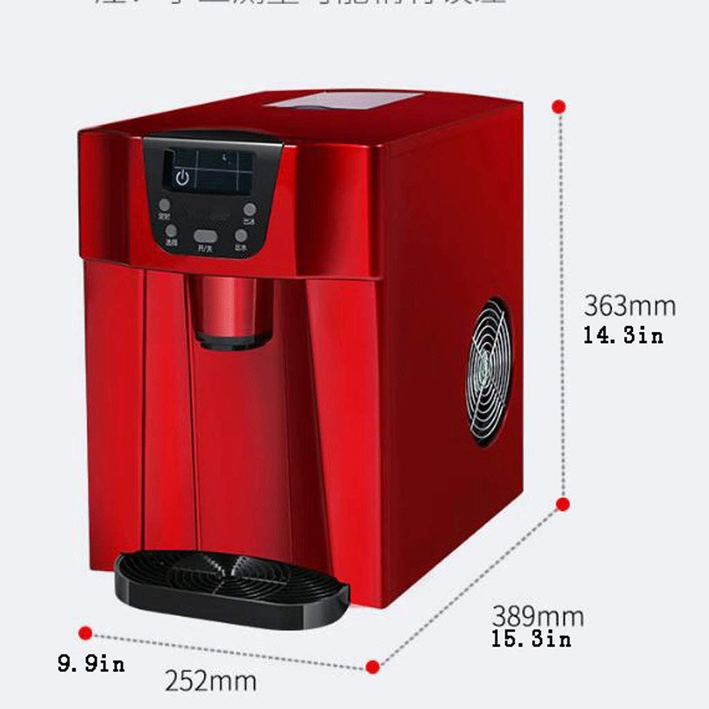 Fully Automatic Ice Maker Machine for Countertop Make 33 Lbs Round Ice in 24 s 9 Ice Cubes Ready in 6-10 Minutes