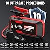 S ZEVZO ET03 Car Jump Starter 4000A Jump Starter Battery Pack for Up to 8.0L Gas and 7.0L Diesel Engines, 74Wh Portable 12V Jump Box with USB Ports, LCD Display, Storage Case, and LED Light #4