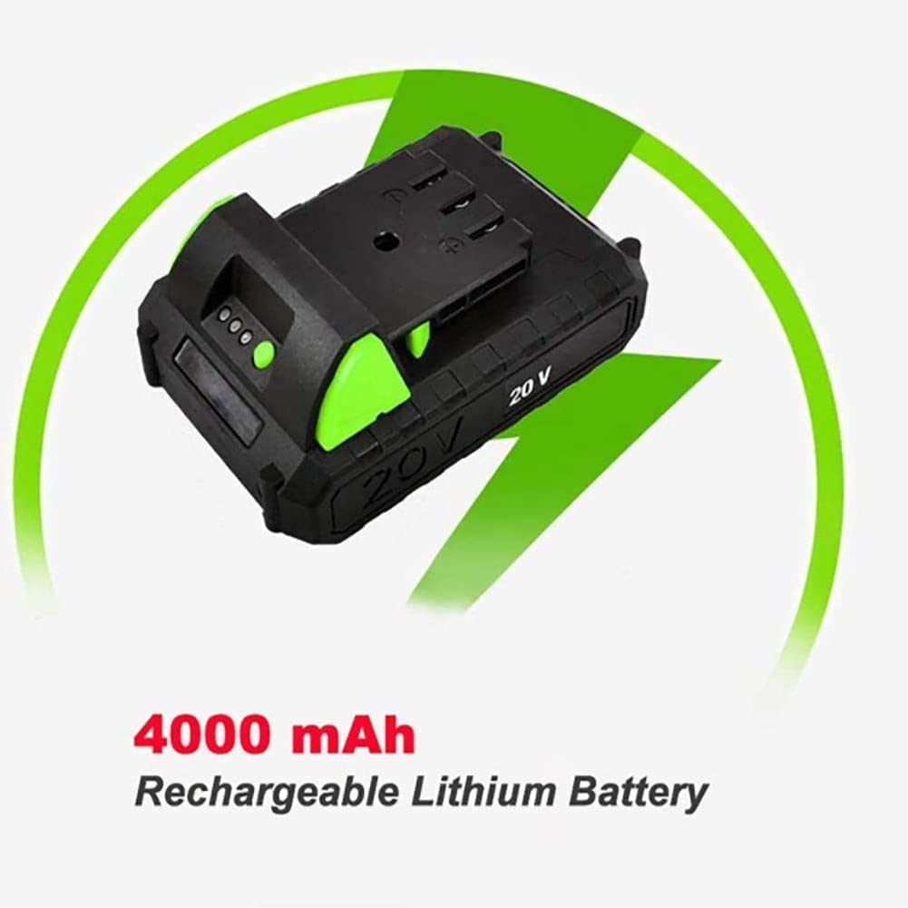 Rotavator inalámbrico, 20V Handheld Electric Garden Tiller Rotavator, 4000Mah Batería de Dientes Delanteros Cultivador de Suelo Herramienta de jardinería Máquina de Cultivo