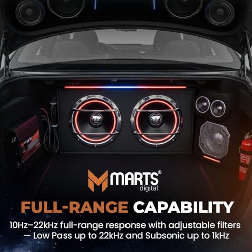 Image of Marts Digital 3000W Class D Full-Range Mono Amplifier MFD3000, 1-Ohm Stable | Compact Car Audio Amp for Subs & Speakers, Clean Power, Bass Boost, Variable LPF /HPF