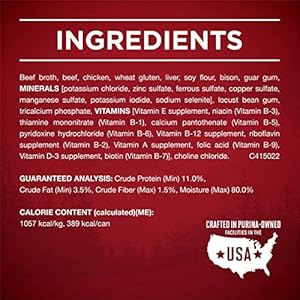 Purina ONE High Protein Wet Dog Food True Instinct Tender Cuts in Dog Food Gravy With Real Beef and Bison - (Pack of 12) 13 oz. Cans Purina ONE High Protein Wet Dog Food True Instinct Tender Cuts in Dog Food Gravy With Real Beef and Bison Pack of 12 13 oz Cans