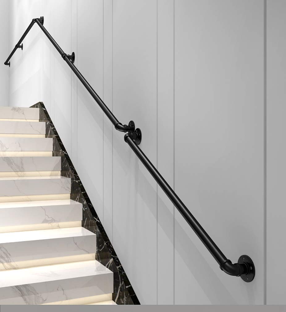Regulowany zestaw balustrad powlekanych cynkiem od 30 do 500 cm do użytku wewnątrz/na zewnątrz, czarny metalil z akcesoriami (rozmiar: 300 cm)