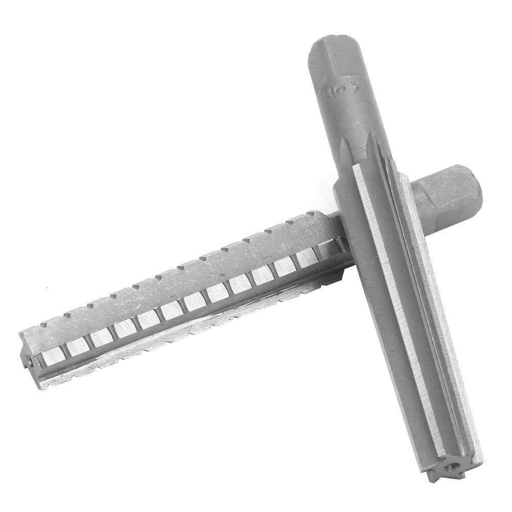 2pcs HSS MT2 Taper Fine Rough Reamer Cutter Tool Set High Speed Steel Reamer Machining Tool