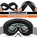 HONGDAK Ski Goggles Snowboard Snowmobile Men Women Anti Fog Polarized OTG Over Glasses Snow Sports Sunglass Snowboarding Jet Skiing Youth Kids