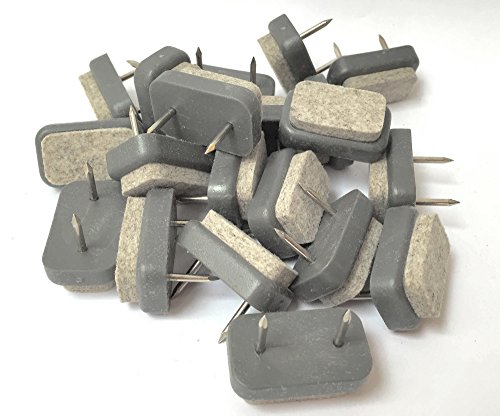 Design61 8 patins en feutre parkettgleiter bodenschongleiter young schwinn design avec deux ongles et feutre 30 x 18 mm