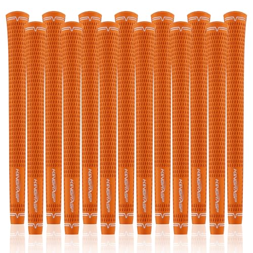 KINGRASP Golf Grips, Standard/Mid Size 5 Colors for Choice, Rubber Golf Club Grips Golf Grips Kit