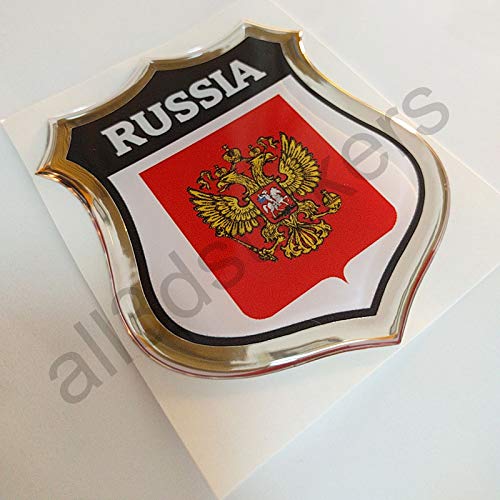 AS Roma Adesivi Set Di 10 Adesivi Bandiera Russia - Sticker Decorativi Per Auto, Borse, Cellulari O Notebook Decorazioni Bandiera Russa - Foto 3