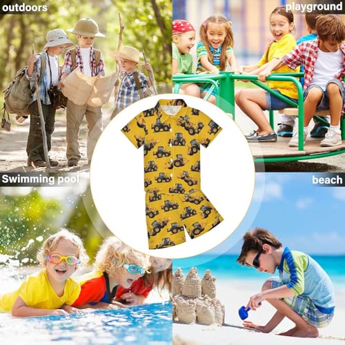 Image of Boccsty Ice Cream Drip Boy Summer Shorts Sets Hawaiian Toddler Boys T-Shirt & Pants 2 Pcs 3T-10T