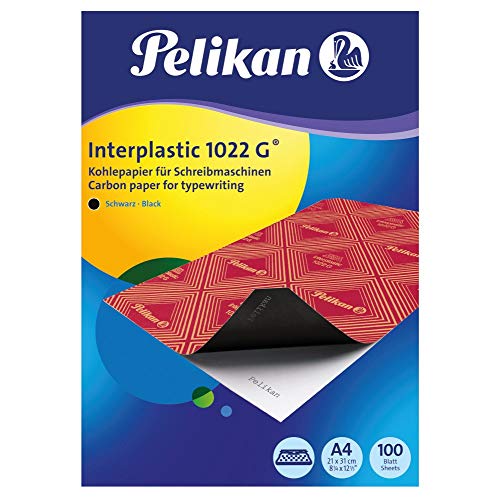 Feuilles de papier carbone Pelikan A4 noir 1022G interplastic pour bureau