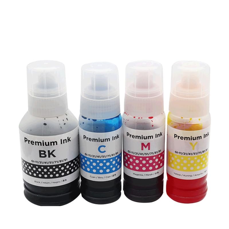 Recharge d'encre GI-61Y jaune 70ml pour imprimante Canon Pixma G3620 et G3660