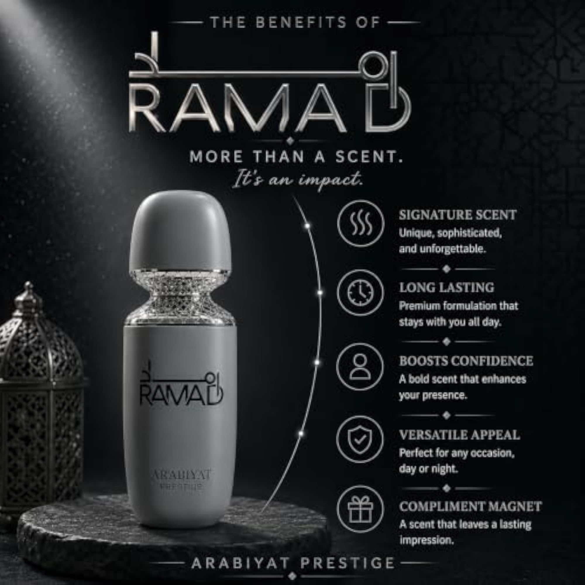 Arabiyat Prestige Ramad Eau de Parfum 100ml, Unisex Gift