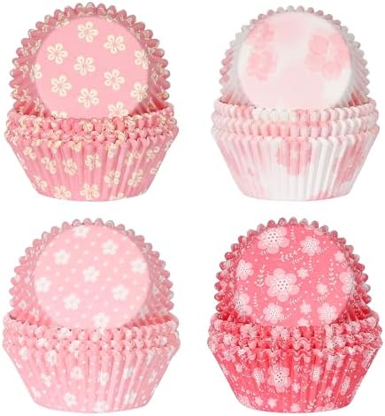 600-Pack Floral Cupcake Liners - Assorted Pastel Colors, Mini Muffin Size, Greaseproof Paper - View #10