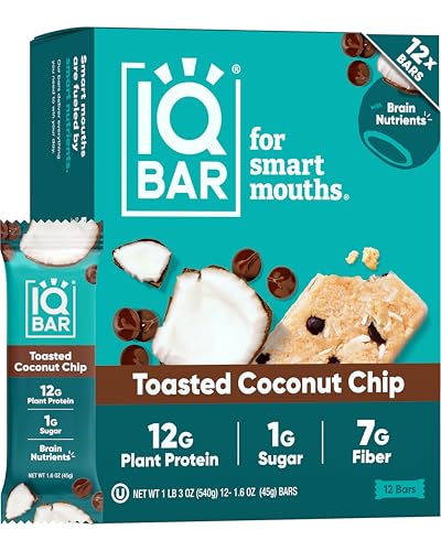 IQBAR Clean Plant Protein Bars Toasted Coconut Chip