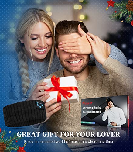 Image of Wireless Ear Warmers, Sleep Headphones Bluetooth Beanie Headband, Wireless Ear Muffs Winter Knit Headphone Headband Birthday Thanksgiving for Women Men Dad Mom