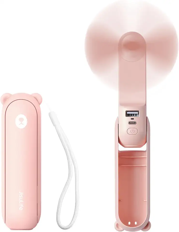 Portabel handfläkt med uppladdningsbart batteri