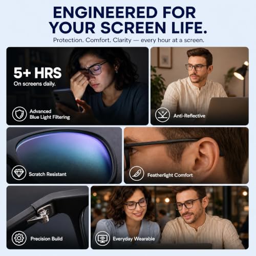 LENSKART BLU Zero Power Blue Cut Computer Glasses, Black - Image 3