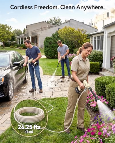 Image of TaskStar Portable Cordless 1250PSI High Pressure Power Washer