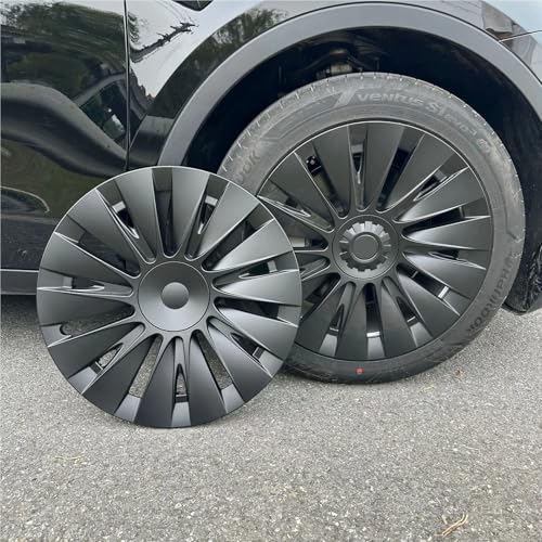Enjoliveurs roue 19 pouces compatibles avec Tesla Model Y 2023 noir mat - 3