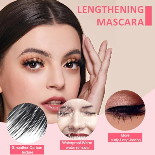 LFCFBH 2PCS Waterproof Mascara, Long Lasting Telescopic Mascara, No Clumping No Smudging and Sweatproof (Brown) - Image 6