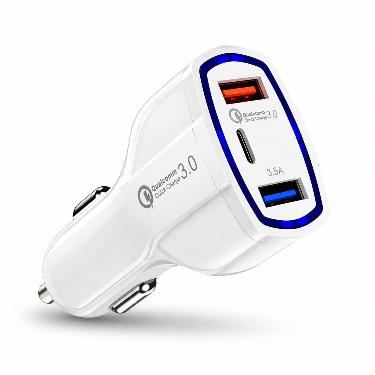 38W Fast Car Charger, Dual Port USB-A & USB-C PD QC 3.0 Car Charger Adapter, 3.5A Rapid Charging for Android, iPhone & Tablets-picture-21