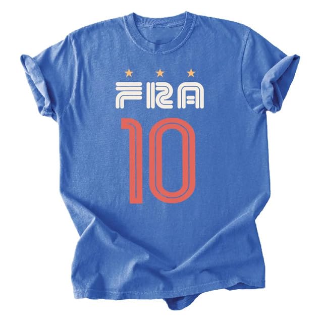 Bellelement Retro Soccer Tee 2026 France Summer Football Team Fan Shirt XL