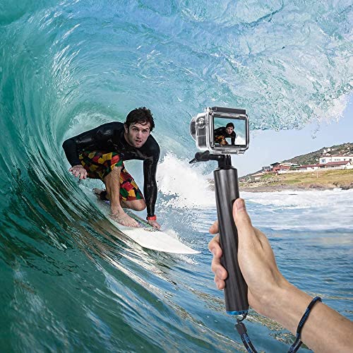 Smatree F1 Waterproof Floating Carbon Fiber Hand Grip Compatible For Gopro Max/ Gopro Hero 9/8/7/6/5/4/3/2/1/Session/Gopro Hero 2018 #TOP3