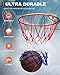 XXXYYY Basketball Net Replacement Heavy Duty, 2023 Professional On-Court Quality [6.88Ounce], Fits Outdoor Indoor Standard Rim, All Weather Anti Whip -12 Loops (Red White Blue)