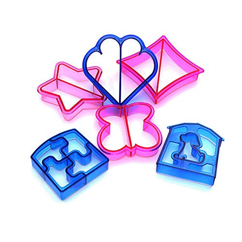 Hofumix 7Pcs Sandwich Cutter Bread Cutter Shapes Cookie Cutters Crust Cutters Diy Vegetable Cutters Maker Mould For Kids Cookie With Butterfly, Dinosaur, Dog, Heart, Puzzle, Star, Square #TOP7