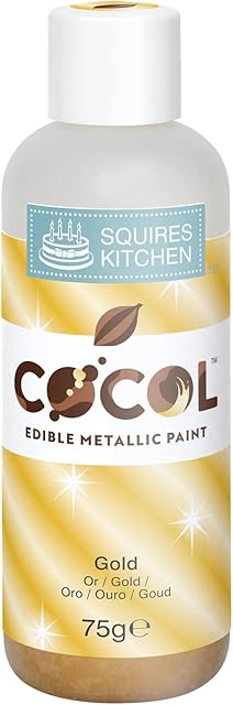 Squires Kitchen COCOL Metallic Chocolate Paint - Gold 75 Gram