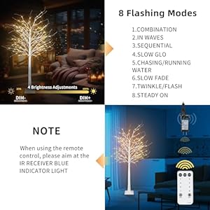 KOL 6FT 2-Pack Artificial Lighted Birch Tree, 200 Warm White Fairy LED Lights, Indoor Outdoor Home Garden Party Wedding Thanksgiving Christmas Decor, Realistic Dense Faux Plant with Remote Control KOL 6FT 2 Pack Artificial Lighted Birch Tree 200 Warm White Fairy LED Lights Indoor Outdoor Home Garden Party Wedding Thanksgiving Christmas Decor Realistic Dense Faux Plant with Remote Control