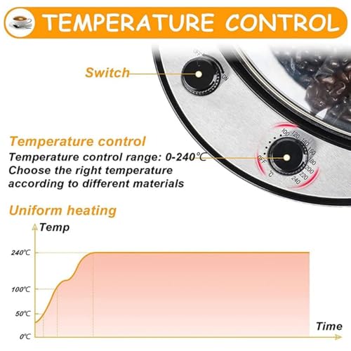 Machine de torréfaction de café 800g électrique 1200W inclinée à 45° - 5
