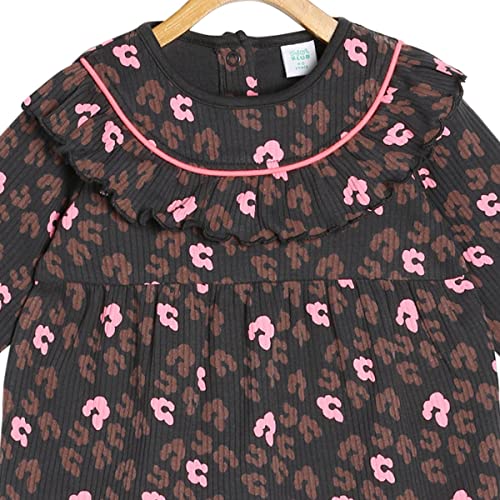 Image of miniklub Baby Round Neck Full Sleeve Knitted Cotton Top (Brown Color)