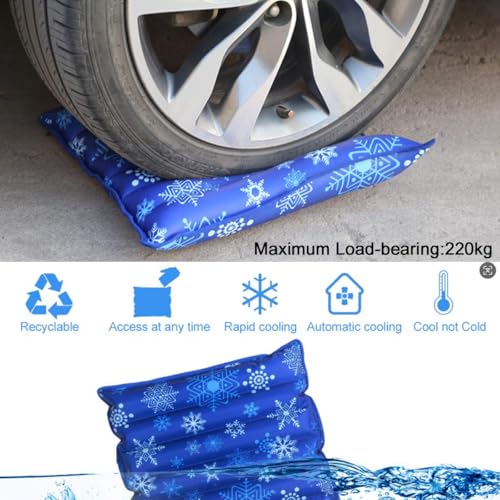Image of Water Cooling Seat Cushion for Office Chair and Car, Blue | Fillable cooling water cushion provides a cool, soft seating surface for office chairs, cars and home use in hot weather