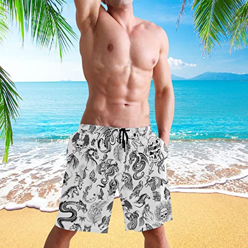 visesunny Mens Swim Trunks with Mesh Lining Lightweight Quick Dry Holiday Beach Swim Suits Board Shorts for Men4