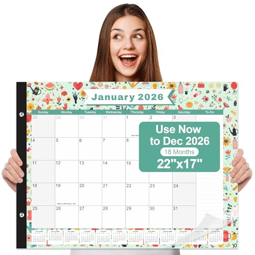 Gannyfer 2026 Desk Calendar, 18-Month, 22