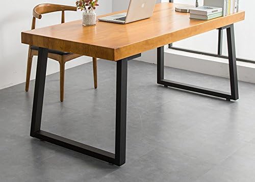 Miniatura 6 de ECLV 2 x 28 patas para mesa de comedor, patas de mesa de acero negro, patas de mesa de oficina, patas de escritorio de computadora, patas de mesa de