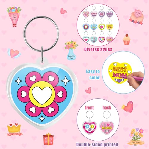 BeYumi 24Pcs DIY Mother's Day Keychain Craft Set - Just $6.99 - Image 3