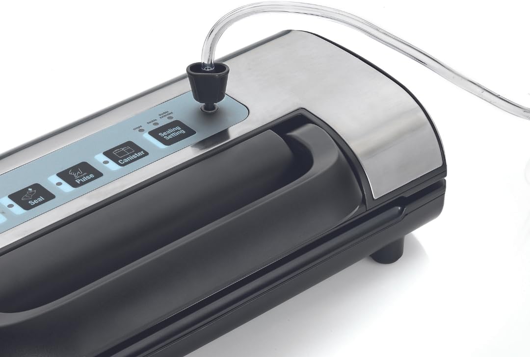 Macchina sigillatrice sottovuoto per alimenti LAICA VT3217 - Sigillatrice a caldo efficace con 100 cicli automatici consecutivi e tripla impostazione di sigillatura.