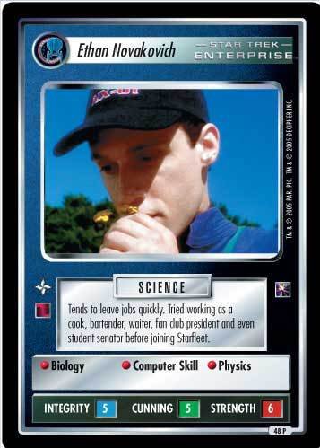 Decipher Star Trek CCG 1E Enterprise Collection FOIL Ethan NOVAKOVICH 48P