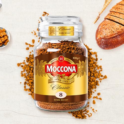 Image of Moccona Classic Dark Roast Instant Coffee 100g | Imported Coffee | Premium Arabica & Robusta Blend | Freeze-Dried | Bold & Strong Flavor (Pack of 2)