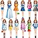 Daniel Axel Magnetic Dress Up Paper Doll,Magnet Princess Dress Up Dolls for Girls Ages 4-7 Kids,Travel Activities Road Trip Car Ride Interactive Learning Created Imagine Set Birthday Gift (J Set)