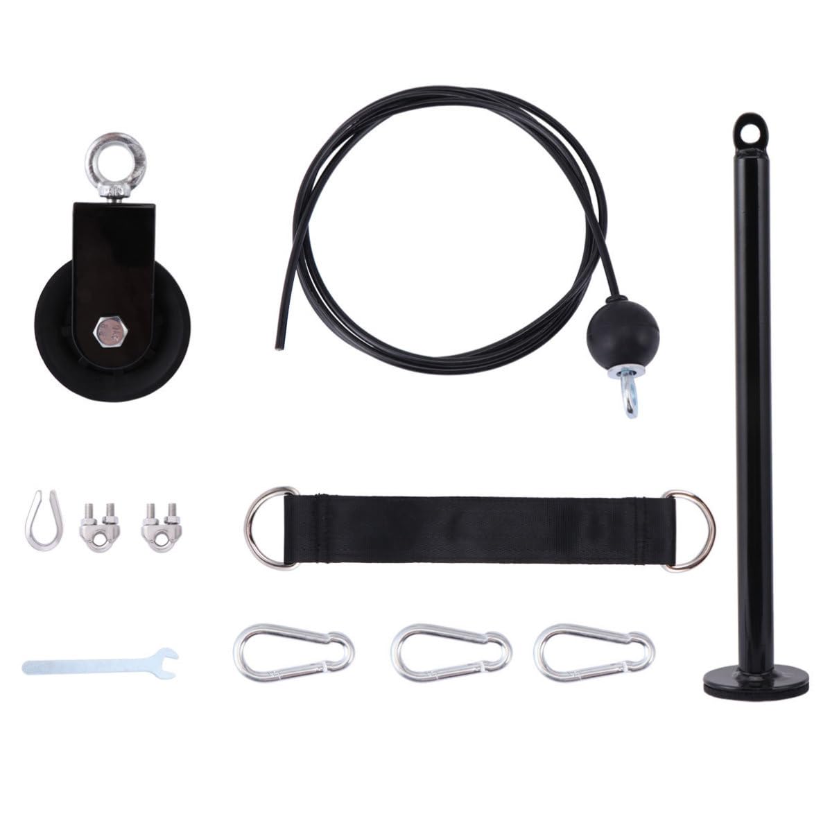 GALPADA Juego de Poleas y Cables para Fitness Sistema de Máquina de Cable de Polea, Material Metálico, Fácil de Usar y Almacenamiento Conveniente para Gimnasio en Casa