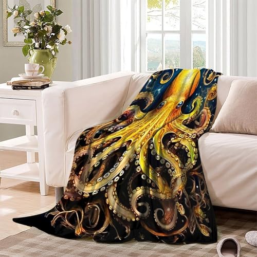 Couverture octopus lit plaid chaud microfibre 200x230cm pour canapé - 4