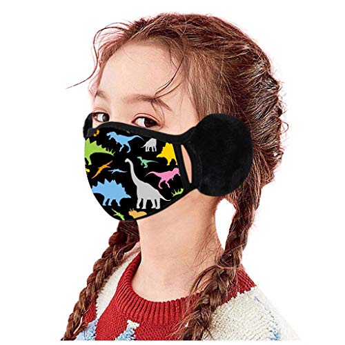 image for Feternal Kids Winter Face Bandanas Cute Reusable & Washable Fleece Win