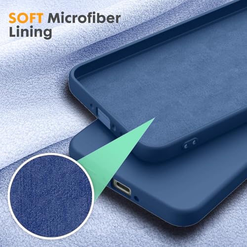 Image of DIZORO Microfiber Candy Case for Samsung M56 / F56 5G Smooth Touch Cushion Liquid Soft Silicone Gel Rubber Phone Cases Non-Slip Full Body Protective Shockproof Back Cover (New Blue)